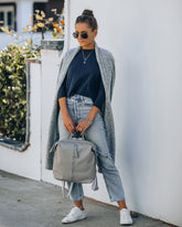 Unwritten Langarm-T-Shirt aus Baumwolle - Marineblau